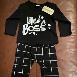 COPY - Toddlers Boys Set Long Sleeve Wild Boy T-Shirt Tops Pants Outfit Winter …